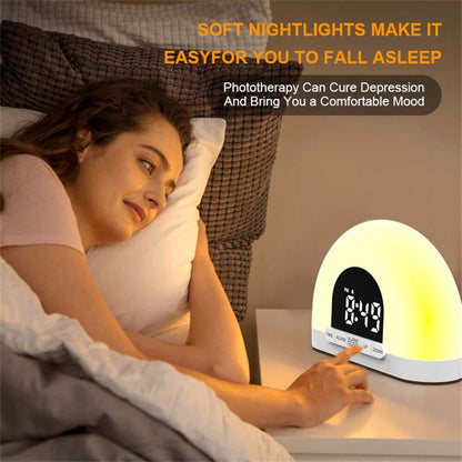 Smart Sunrise Simulation Alarm Table Lamp