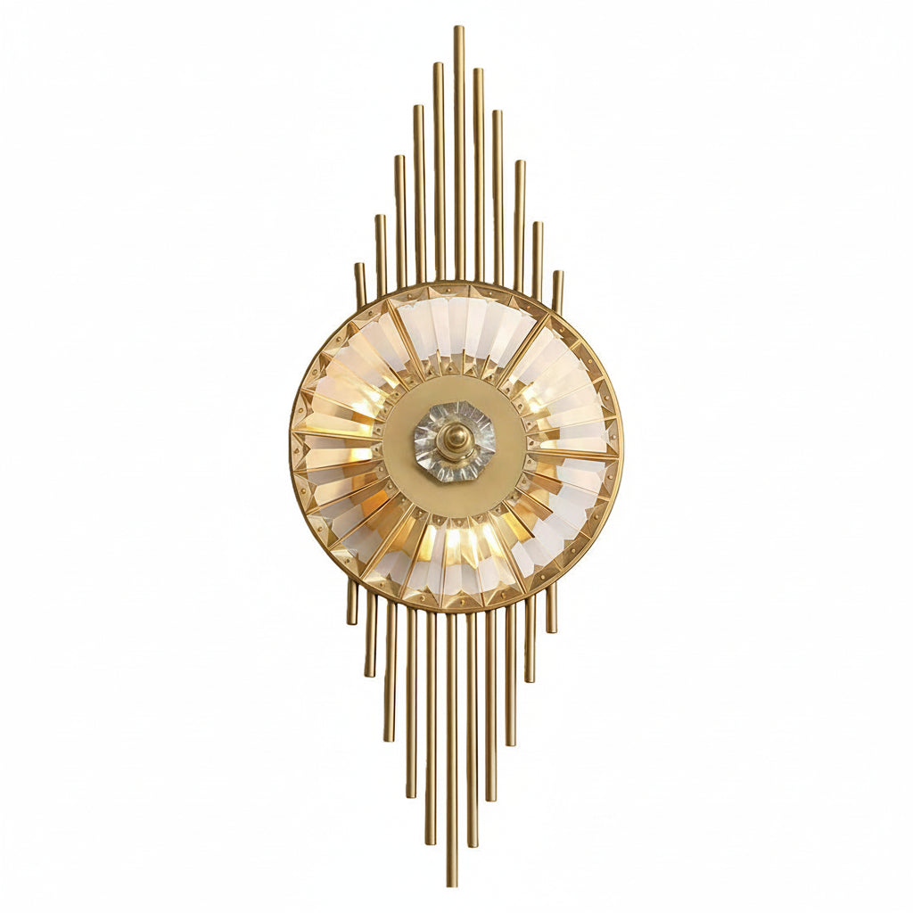 Luxury Crystal Brass Wall Light Fixture