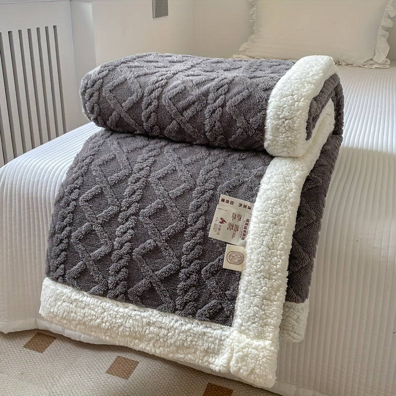 Soft Plush Reversible Fleece Throw Blanket