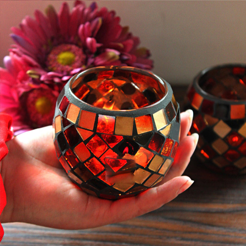 Vintage Glass Candle Tealight Holder