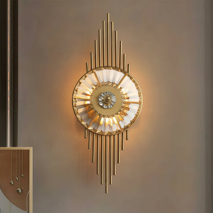 Luxury Crystal Brass Wall Light Fixture