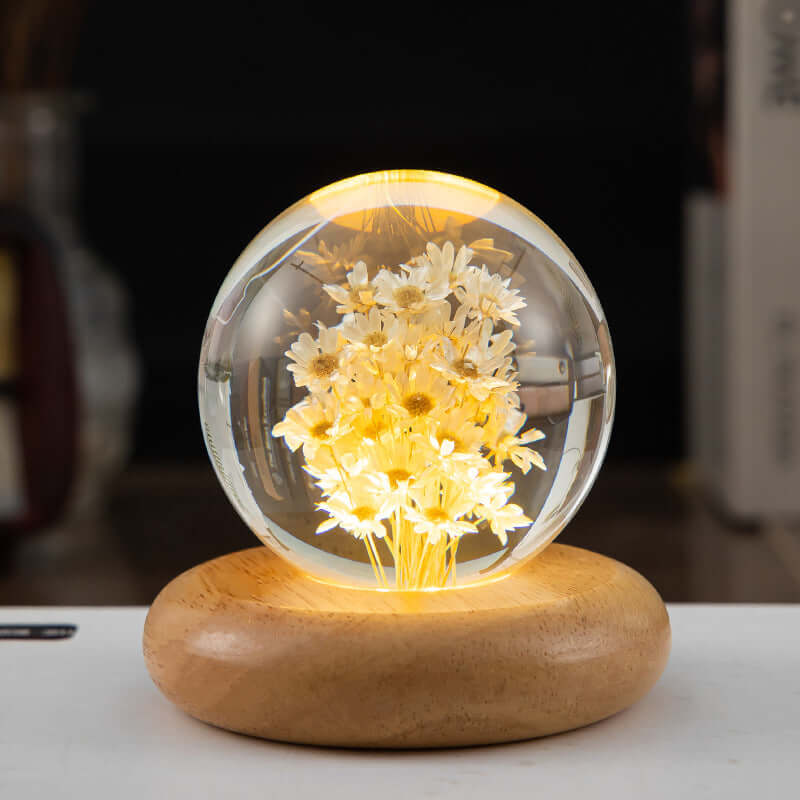 Colorful Kids Nightlight Soft Glow Lamp Wooden Base