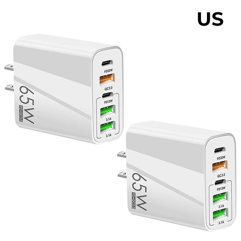 Compact 6 Port Fast USB Charger Adapter