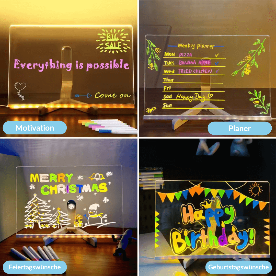 Colorful LED Drawing Tablet with Stylus Pen