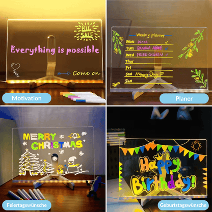 Colorful LED Drawing Tablet with Stylus Pen