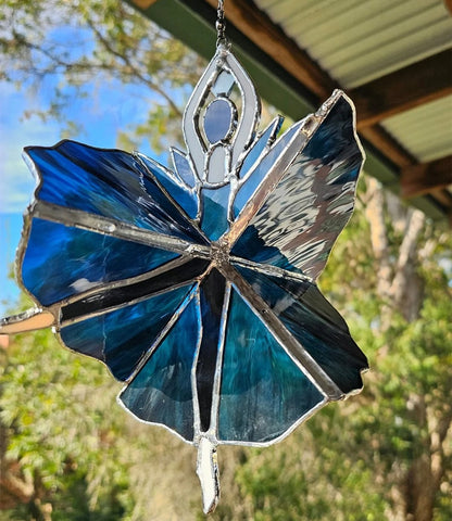 Colorful Female Dancer Glass Desk Spinner - Cofik