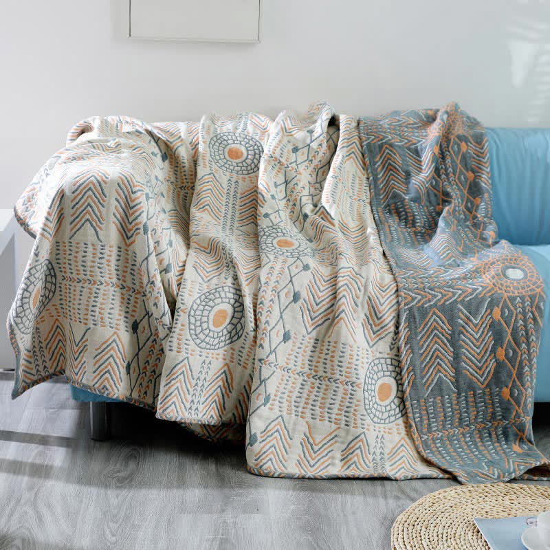 Soft Striped Throw Blanket – Plush Couch Cover - Cofik