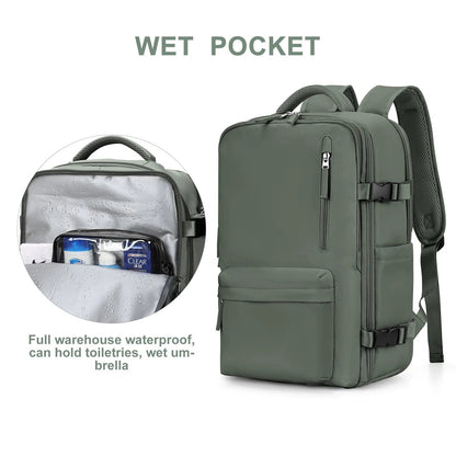 Waterproof Women's Hiking Backpack 35L with USB Port