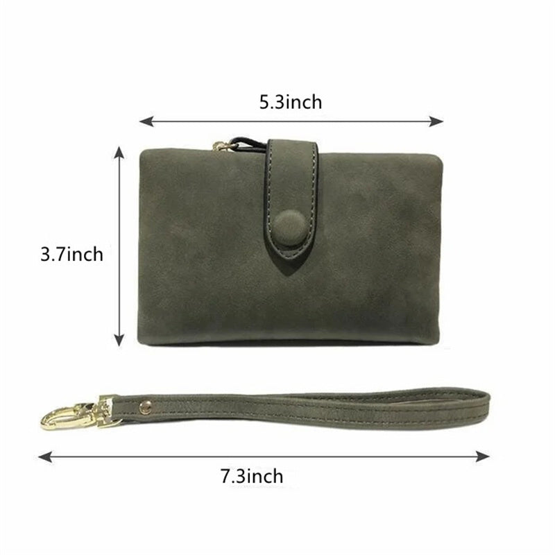 Compact Ladies Leather Tri Fold Wallet