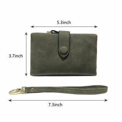 Compact Ladies Leather Tri Fold Wallet