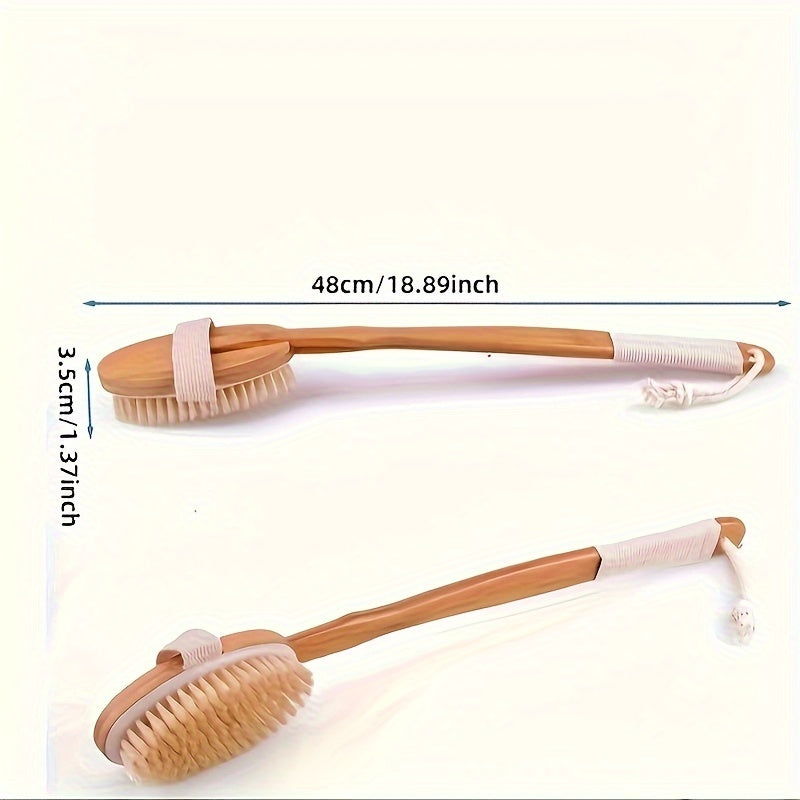 Soft Exfoliating Back Brush with Long Handle