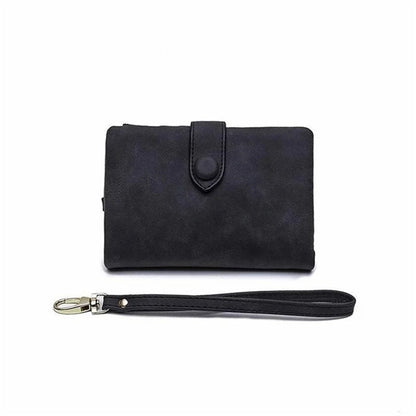Compact Ladies Leather Tri Fold Wallet - Cofik