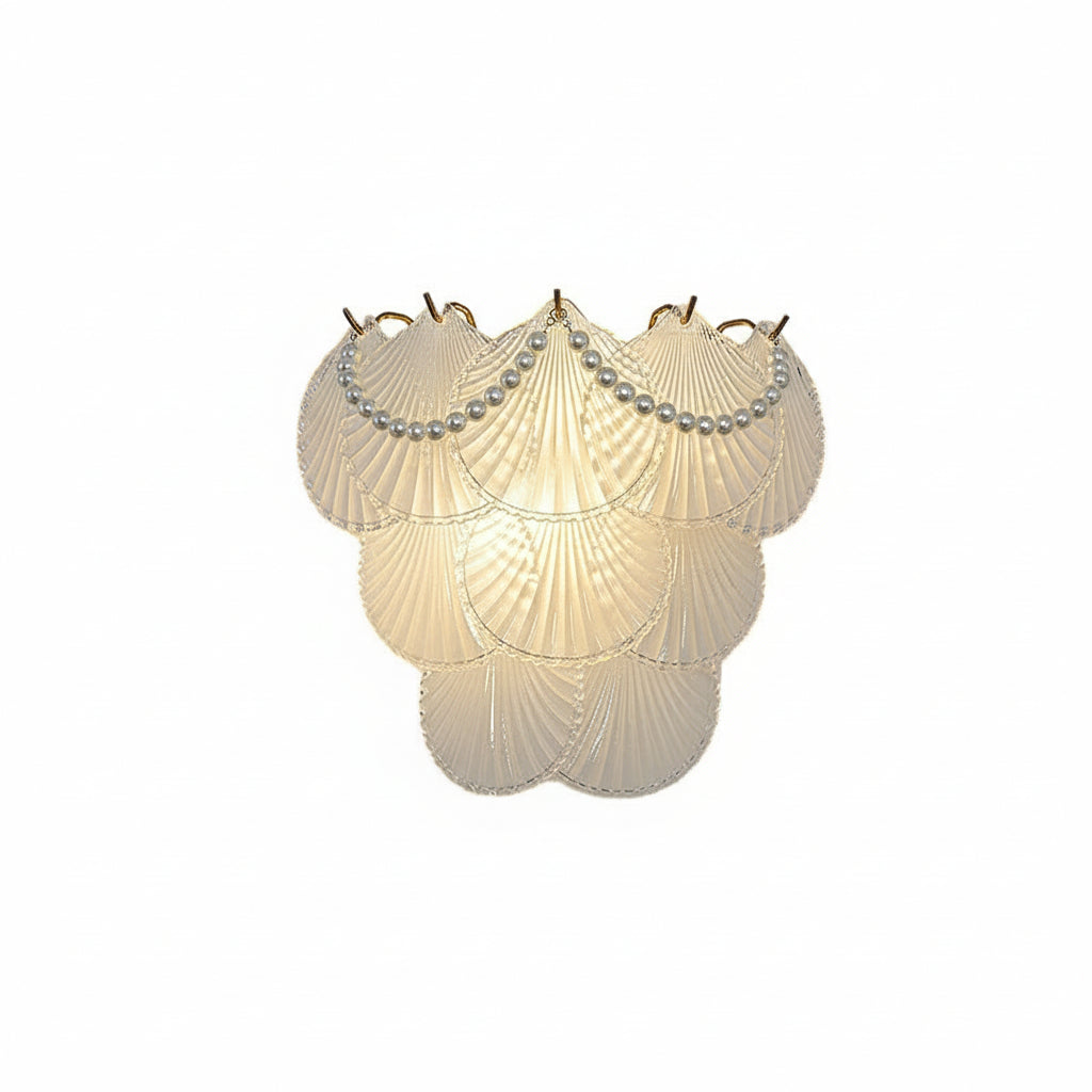 Elegant Glass Wall Light with Gold Accent