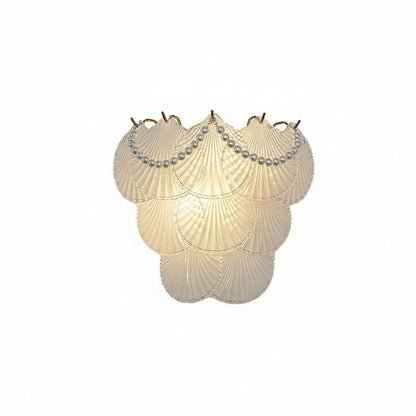 Elegant Glass Wall Light with Gold Accent
