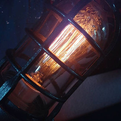Unique Industrial Style Desk Lamp with Warm Glow