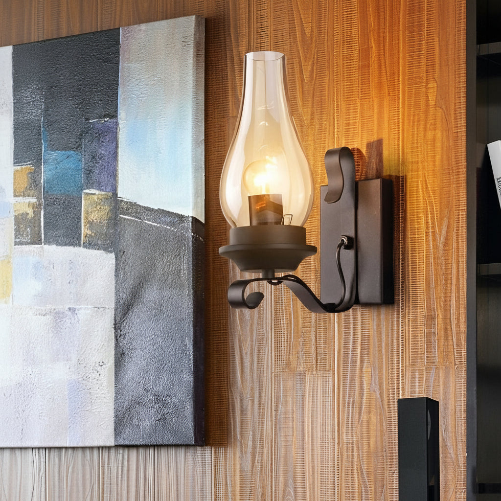 Rustic Metal Wall Light – Vintage Style E27 Sconce