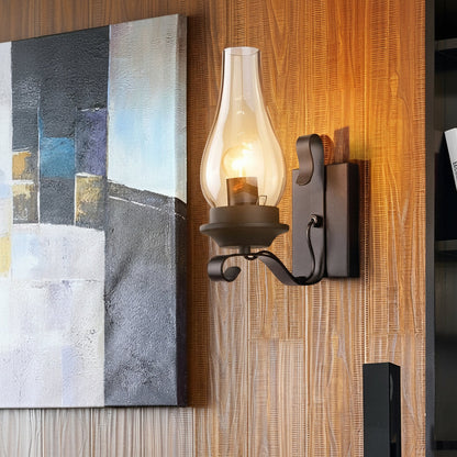 Rustic Metal Wall Light – Vintage Style E27 Sconce