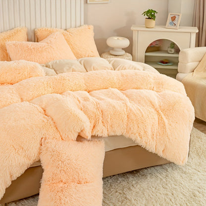 Cozy Fleece Duvet Cover Set with Zipper