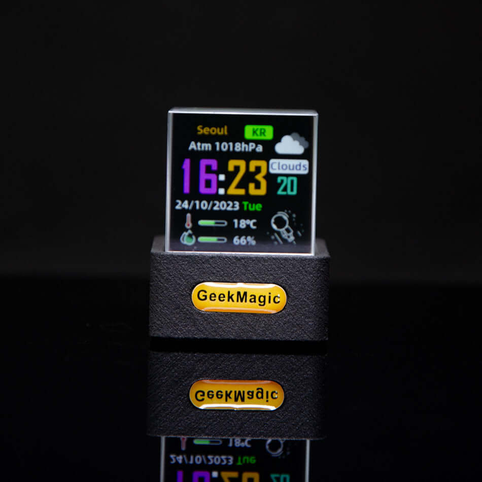 Compact Digital WiFi Weather Clock Display