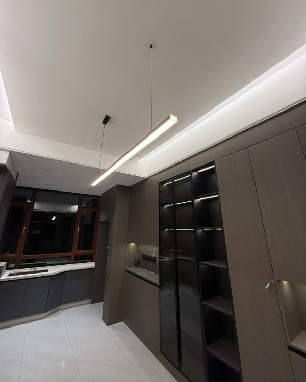 Sleek Metal Kitchen Island LED Pendant Light