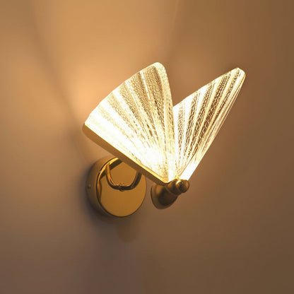 Elegant Gold LED Wall Light with Acrylic Shade