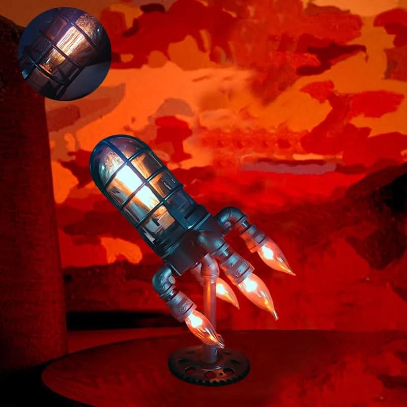 Unique Industrial Style Desk Lamp with Warm Glow
