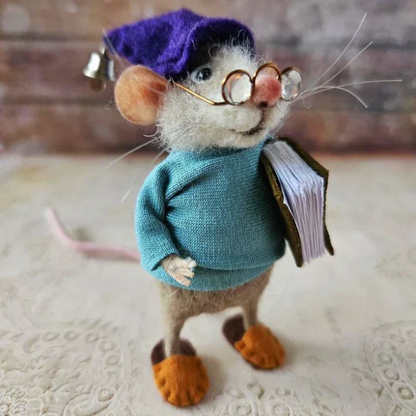 Unique Felt Mice Holiday Ornament