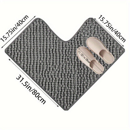 Corner Bathroom Mat, Non Slip L Shape Shower Mat