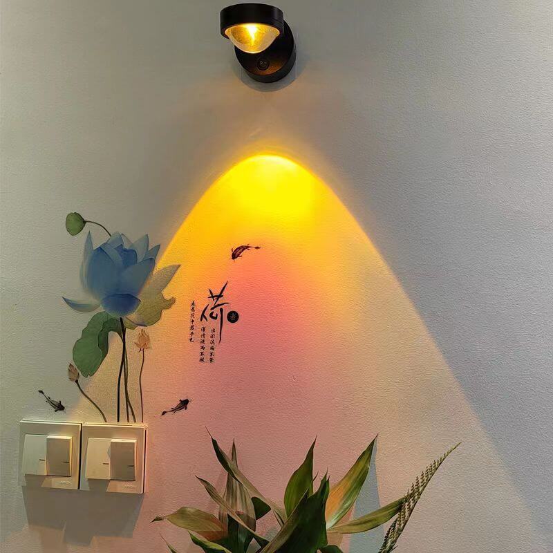 Plug-in Red Night Light Wall Lamp