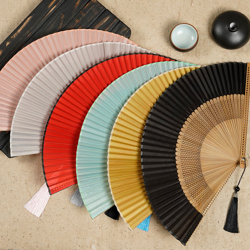 Natural Bamboo Silk Handheld Fan