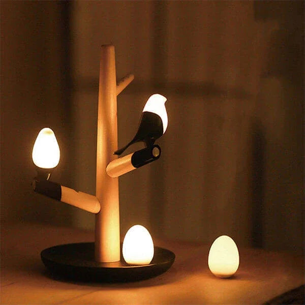 Smart Wood Table Lamp with Motion Sensor - Cofik