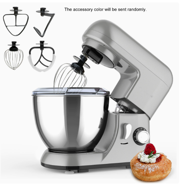Heavy Duty 6-Speed Electric Mixer with Large Stainless Bowl