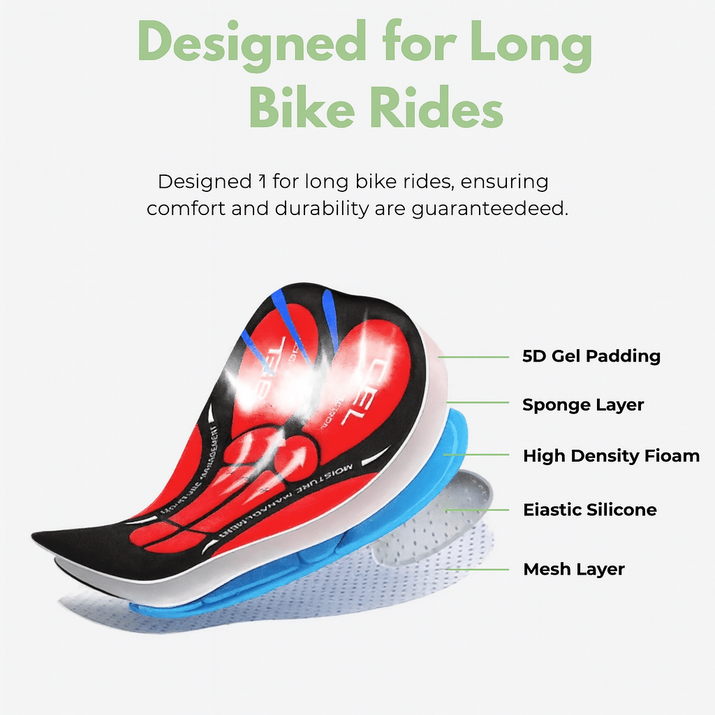 Comfortable Cycling Shorts with Gel Seat Padding