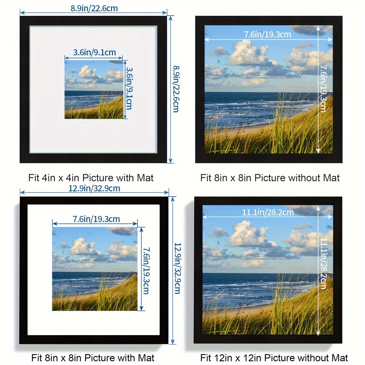 Modern Wooden Picture Frame Set
