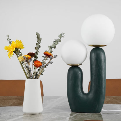 Elegant Wooden Table Light with Earthy Tone
