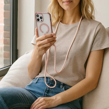 Universal Phone Neck Strap with Transparent Phone Case