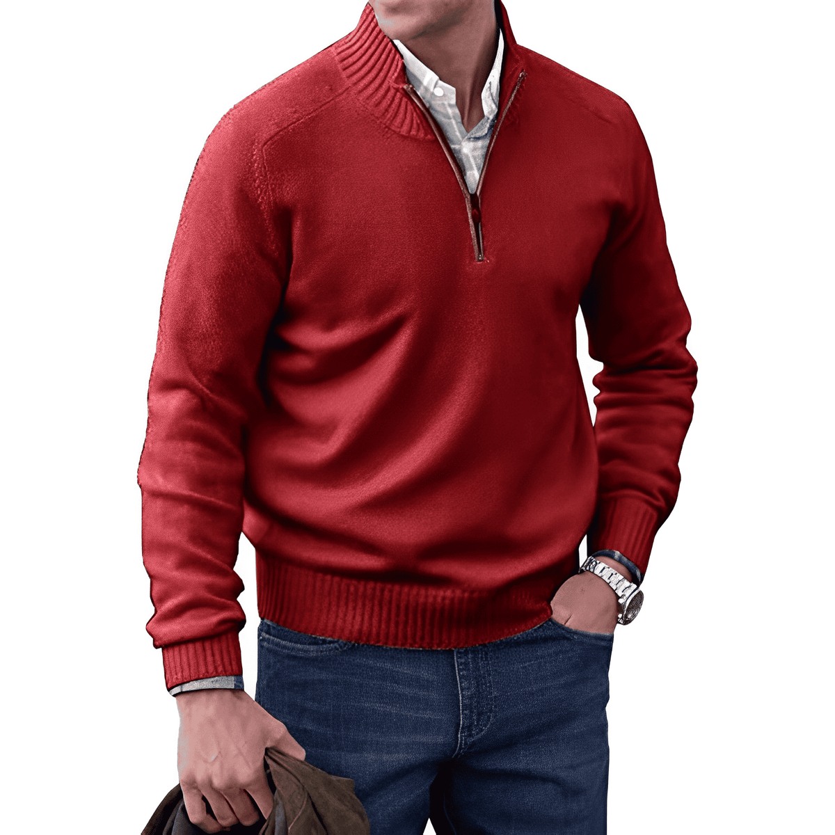 Cashmere Half-Zip Jumper