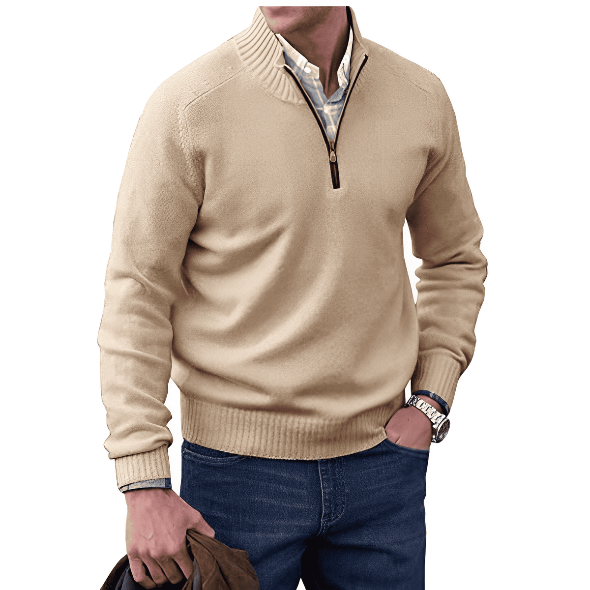 Cashmere Half-Zip Jumper