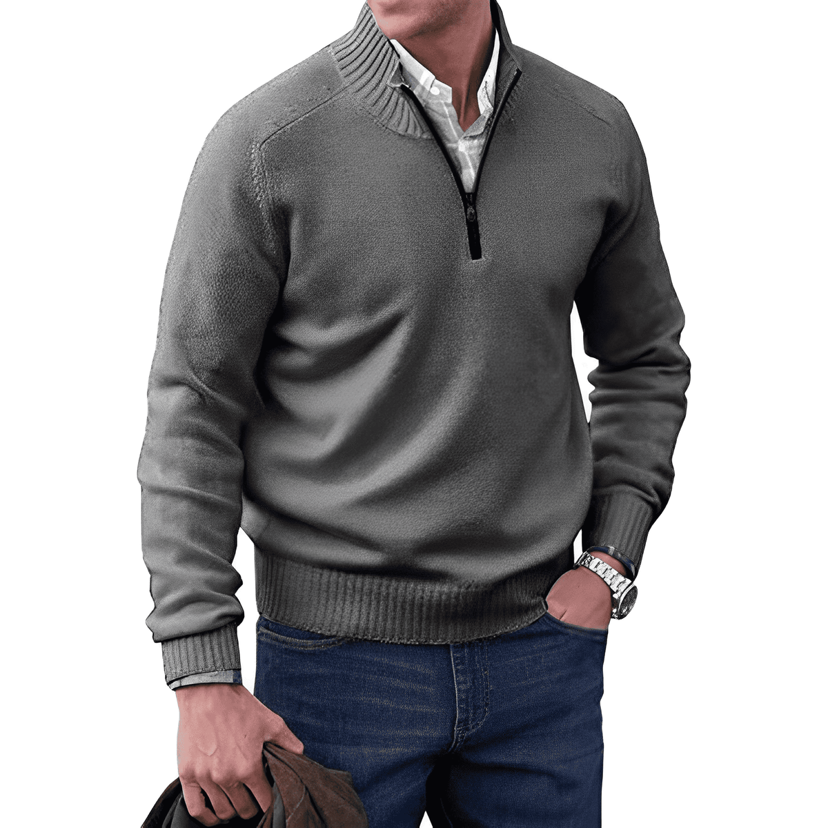 Cashmere Half-Zip Jumper