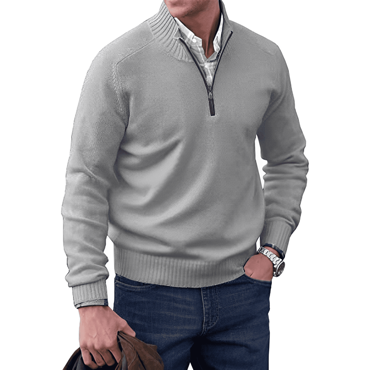 Cashmere Half-Zip Jumper