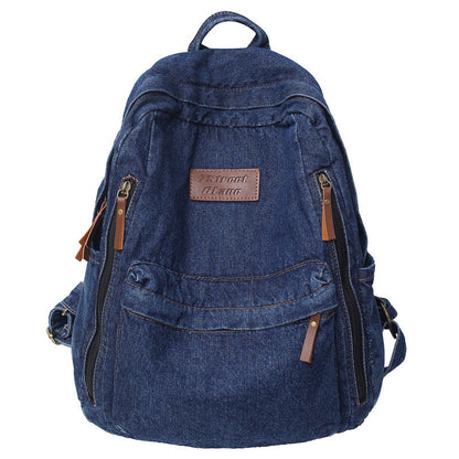 Casual Denim School Backpack