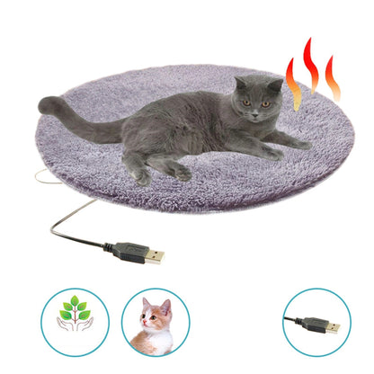 Warm Cozy Heated Cat Bed with USB Power