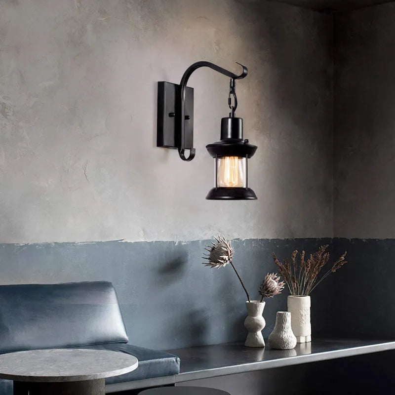 Rustic Metal Loft Wall Lamp