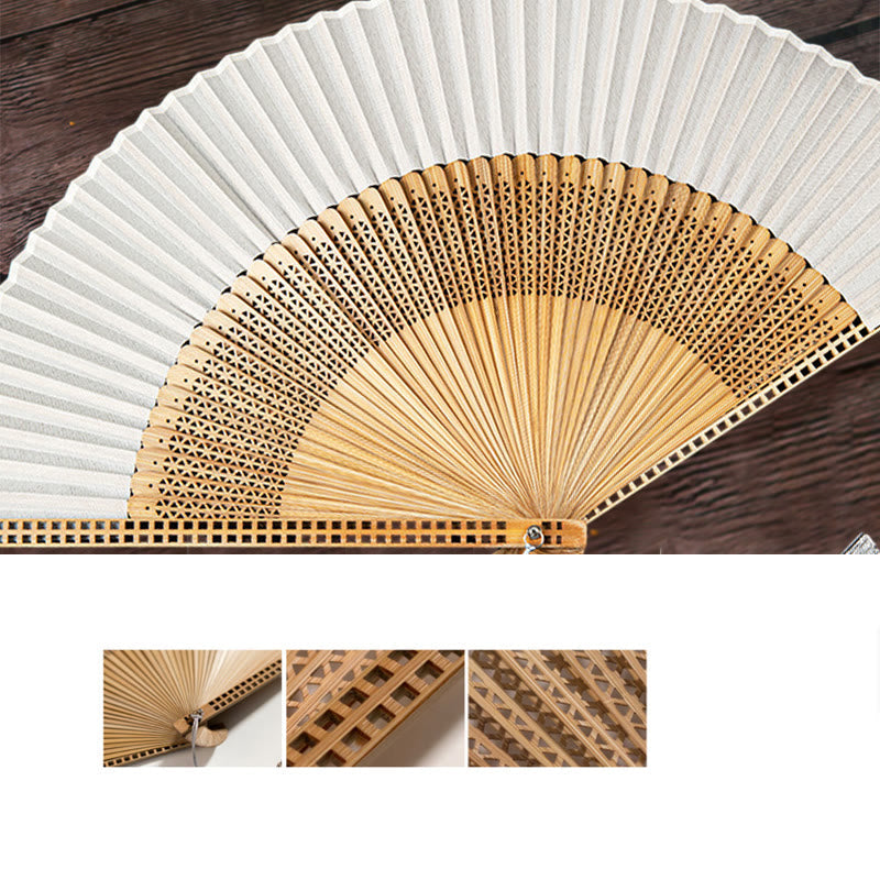 Natural Bamboo Silk Handheld Fan