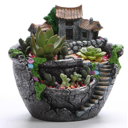 Mini Indoor Flower Pot Table Lamp