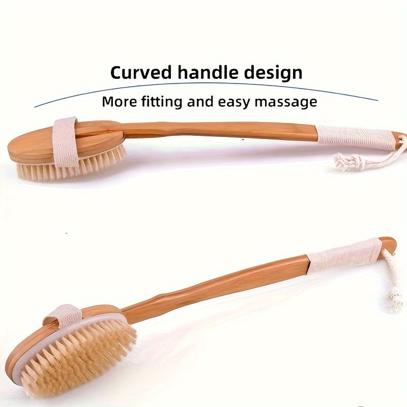 Soft Exfoliating Back Brush with Long Handle