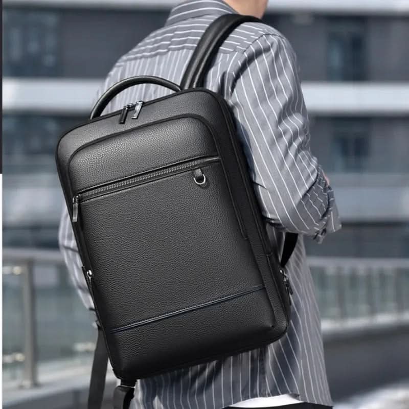 Premium Leather Backpack for Work and Travel