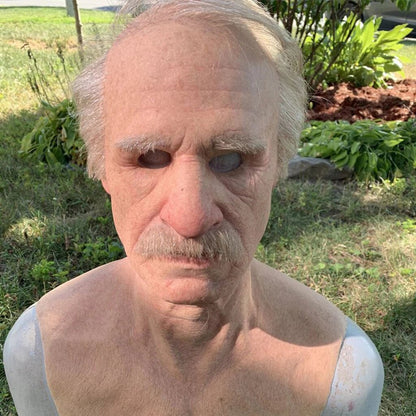 Spooky Old Man Mask - Realistic Halloween Latex Mask