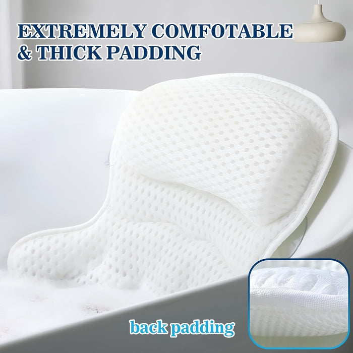 Plush Spa Bath Pillow with Soft Neck Support
