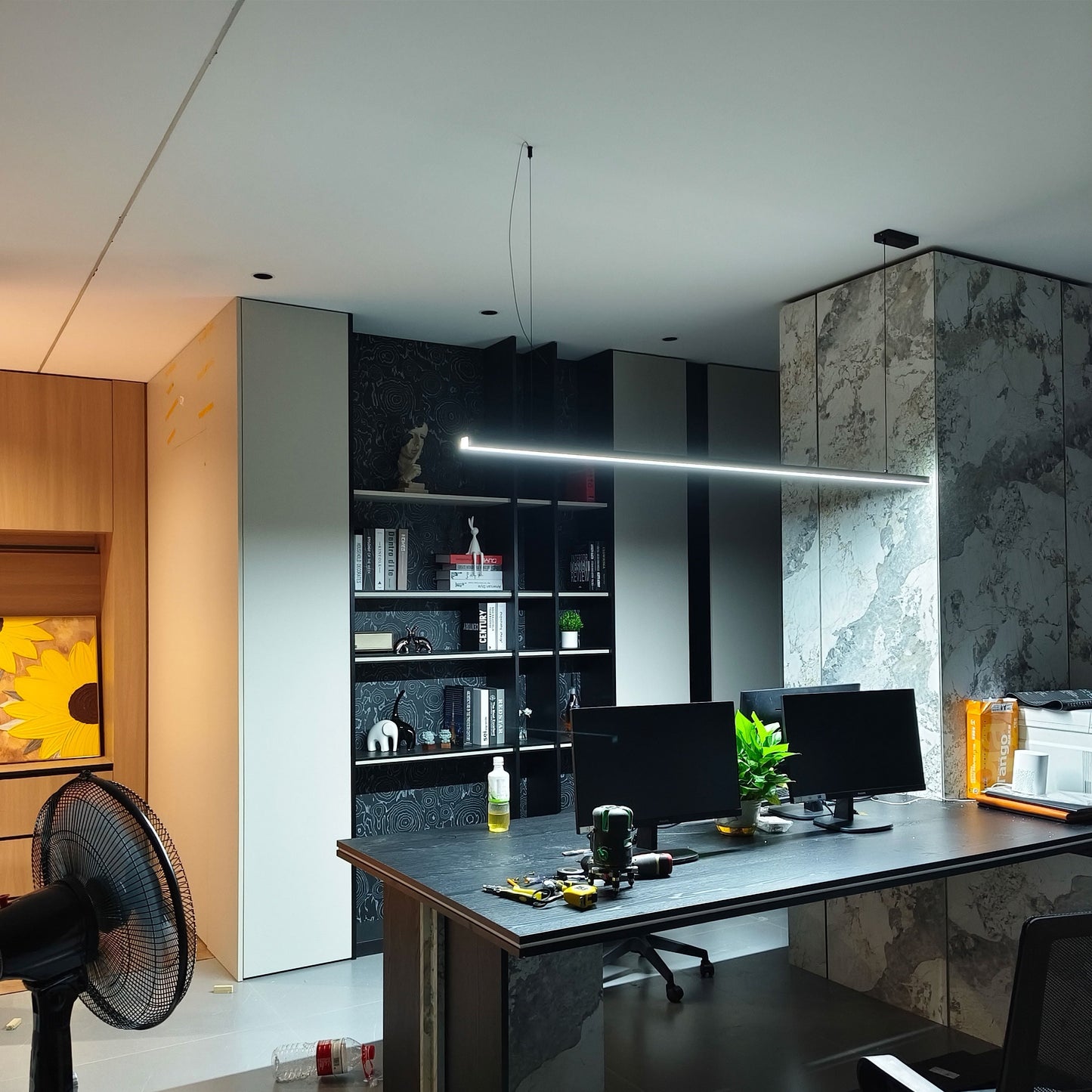 Sleek Metal Kitchen Island LED Pendant Light